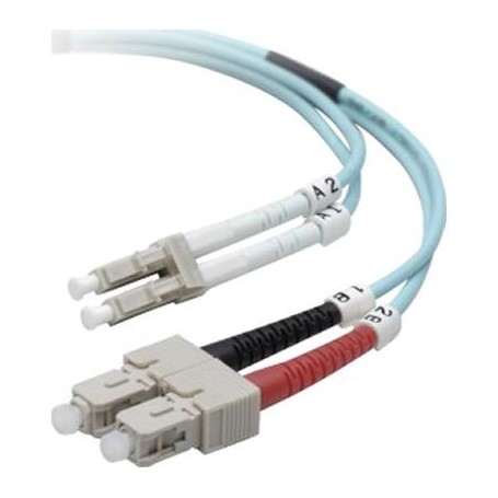Belkin F2F402L7-05M-G Fiber Patch Cable LC/SC1 10 Gig Aqua 5M 50/125