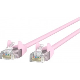 Belkin A3L791-01-PNK-S CAT5E Snagless Patch Cable 1ft