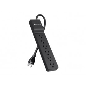 Belkin BE106000-04-BLK 6-Outlet Home/Office Surge Protector (4ft Cord, Black)