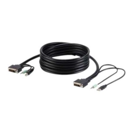 Belkin F1D9012B06T 6FT TAA DVI/USB/Audio SKVM Cable DVI-D M/M USB A/B Bag and Label