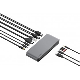 Belkin F4U097TT Thunderbolt 3 Dock Pro w/ Thunderbolt 3 Cable - USB-C Hub - USB-C Docking Station