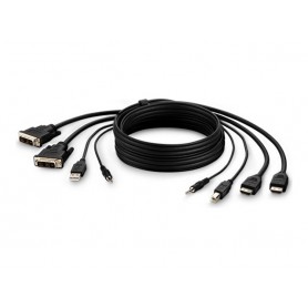 Belkin F1DN2CCBL-DH6T Secure KVM Combo Cable - video / USB / audio cable - TAA Compliant - 6 ft