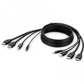 Belkin F1DN2CCBL-HH6T Secure KVM Combo Cable - video / USB / audio cable - TAA Compliant - 6 ft