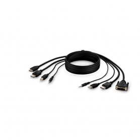Belkin F1DN2CC-DHPP6T Secure KVM Combo Cable - video / USB / audio cable - TAA Compliant - 6 ft