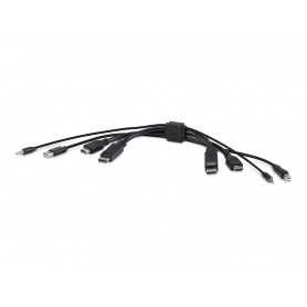 Belkin F1DN2CC-HHPP6T Secure KVM Combo Cable - video / USB / audio cable - TAA Compliant - 6 ft