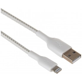 Belkin CAA002BT1MWH Boost Charge Braided Lightning Cable - 3.3ft/1M