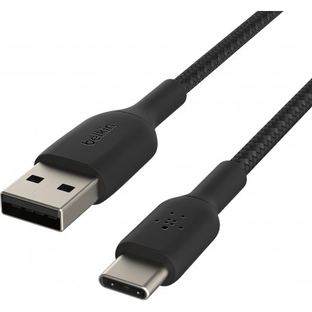 Belkin CAB002BT1MBK BoostCharge Braided USB-C to USB-A Cable (3.3', Black)
