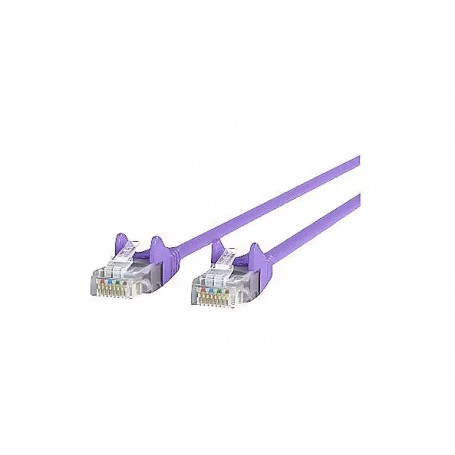 Belkin A3L980-06INPURS 6 inch CAT6 UTP Patch Cable RJ45 M/M Purple