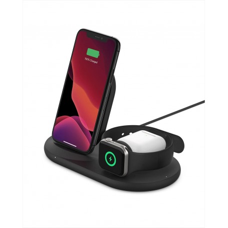 Belkin WIZ001TTBK BOOST CHARGE 3-1 Wireless Charger for iPhone + Apple Watch + AirPods - Black