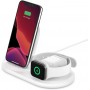 Belkin WIZ001TTWH BOOST CHARGE 3-in-1 Wireless Charger for Apple Devices (White)