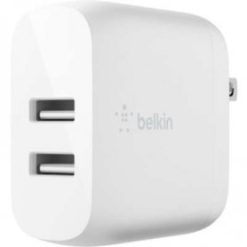 Belkin WCB002DQWH BOOST CHARGE Dual USB-A Wall Charger 24W