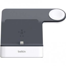 Belkin F8J237TTWHT PowerHouse Charge Dock for Apple Watch + iPhone - White