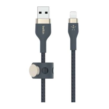 Belkin CAA010BT2MBL USB-A to LTG Braid Silver 2M Blue 03-Retail Box