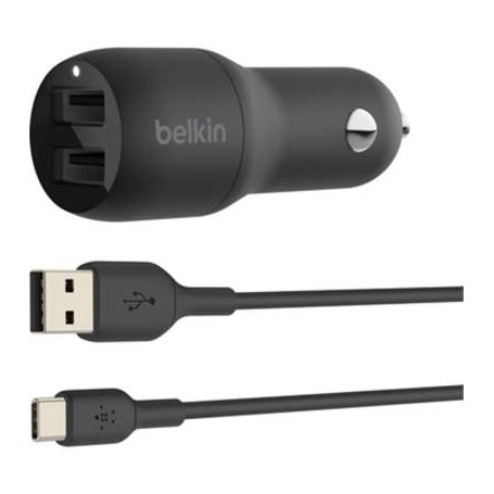 Belkin CCE001BT1MBKV2 BOOST CHARGE Dual Charger car power adapter - USB - 24 Watt