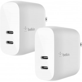 Belkin BBC009-WH-2PK Dual 20W USB-C Charger White 2-pack