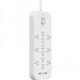 Belkin SRA007P12TT6 12-Outlet Surge Protector with USB (6FT White)