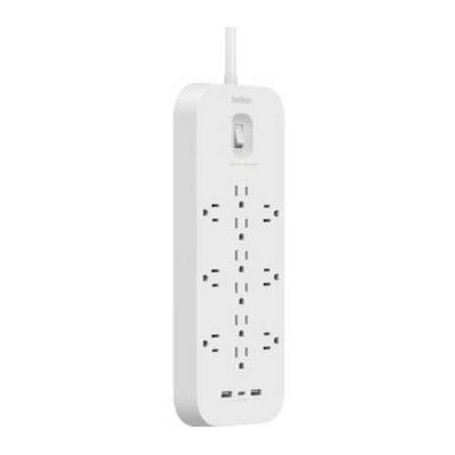 Belkin SRA007P12TT6 12-Outlet Surge Protector with USB (6FT White)