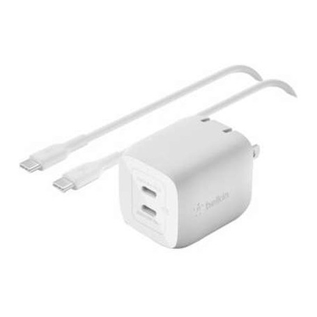 Belkin WCH011DQ2MWH-B6 45W Dual USB-C Gan Charger with Cable