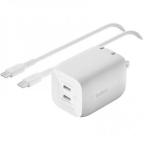 Belkin WCH013DQ2MWH-B6 BoostCharge Pro Dual USB-C GaN Wall Charger with USB-C Cable