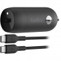Belkin CCA004BT1MBK-B6 USB-C Car Charger with USB-C Cable (30W)