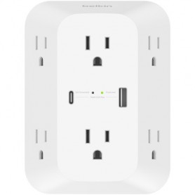 Belkin SRA008P6TT SurgePlus 6-Outlet Wall Charger with USB-A/USB-C