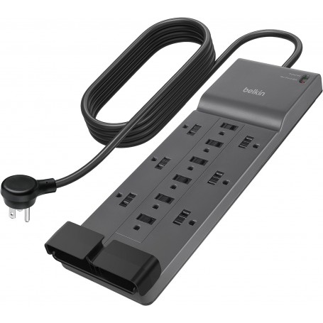 Belkin SRA009P12TT8 12-Outlet Home/Office Surge Protector with 8-foot cord