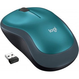 Logitech 910-003636 M185 Wireless Mouse, 2.4GHz with USB Mini Receiver Blue