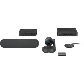Logitech 960-001217 Rally UHD 4K Conference Camera System with Speaker and Mic Pod Set