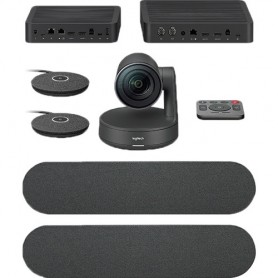 Logitech 960-001225 Rally Plus UHD 4K Conference Camera System with Dual-Speakers and Mic Pods Set