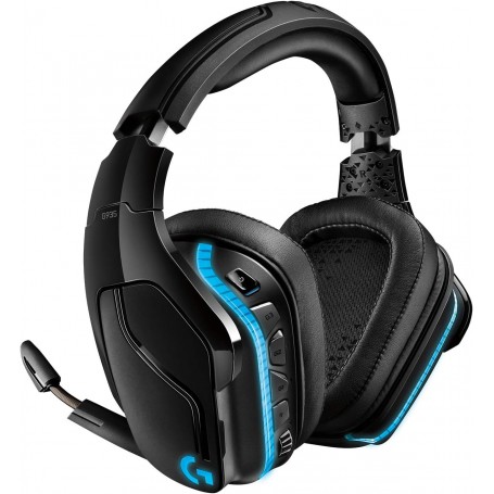 Logitech 981-000742 G935 Wireless DTS X 7.1 Surround Sound LIGHTSYNC RGB PC Gaming Headset - Black/Blue
