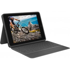 Logitech 920-009312 Rugged Folio Protective Keyboard Case for 10.2" iPad 7/8/9th Gen (Graphite)