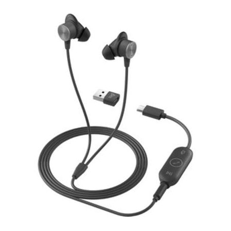 Logitech 981-001012 Zone Wired Earbuds UC Graphite