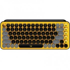 Logitech 920-010707 Pop Keys Wireless Mech Keyboard Blast Yellow with Emoji Keys