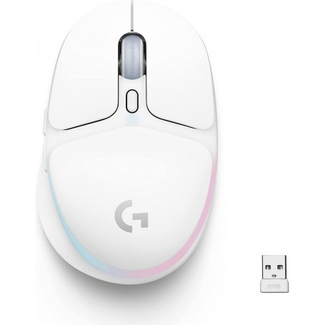 Logitech 910-006365 G G705 LIGHTSPEED Wireless RGB Gaming Mouse (White Mist)