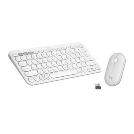 Logitech 920-012198 Pebble 2 Wireless Combo White