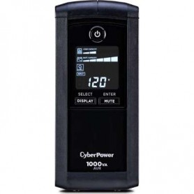 CyberPower CP1000AVRLCD Intelligent LCD UPS System, 1000VA/600W, 9 Outlets, AVR, Mini-Tower,