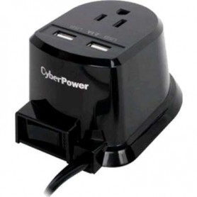 CyberPower CSP105U Dual Power Station 2-2.1A USB Ports 1 Outlet NEMA 5-15R 5FT Cord