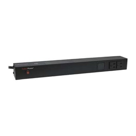 CyberPower PDU15M2F10R Metered PDU, 100-125V/15A (Direated to 12A), 12 Outlets, 1U Rackmount