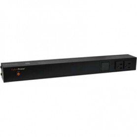 CyberPower PDU15M2F12R 15A Metered PDU 1U 14 Out 5-15R 120V 2F / 12R Out 5-15P 15FT Cord