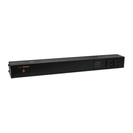 CyberPower PDU15M2F12R 15A Metered PDU 1U 14 Out 5-15R 120V 2F / 12R Out 5-15P 15FT Cord