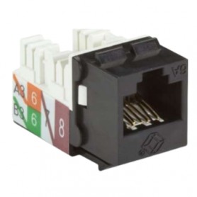 Black Box C6AJA70-BK-R2 CAT6A Keystone Jack Unshielded RJ45 Black