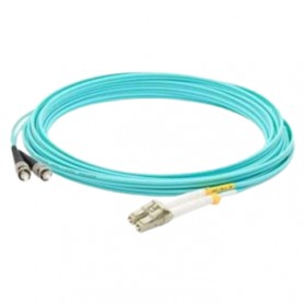 AddOn ADD-ST-LC-2M5OM4 2M Fiber Optic Lomm OM4 Male St/LC 50/125 Duplex Aqua Cable