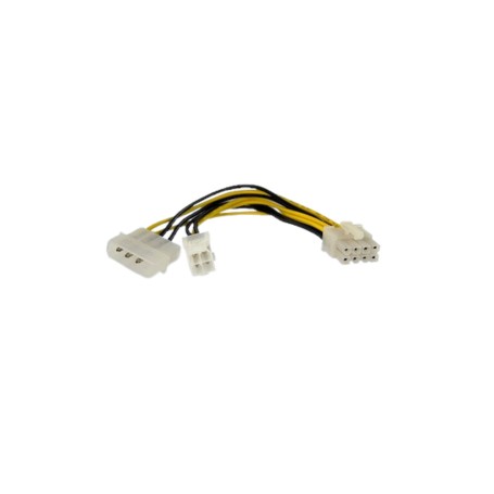 StarTech.com EPS48ADAP 6 inch 4 to 8 Pin EPS Power with LP4 Cable Adapter-F M