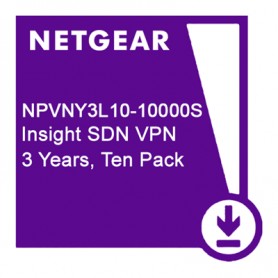 Netgear NPVNY3L10-10000S Insight Instant VPN Subscription License 3 Year, 10 Pack