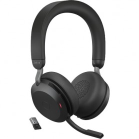 Jabra 27599-999-989 Evolve2 75 MS Noise-Canceling Wireless Headset (Black)