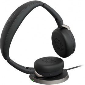 Jabra 26699-999-889-01 Evolve2 65 Flex Link MS Stereo Wireless Headset with Wireless Charger