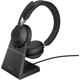 Jabra 26599-999-989 Evolve2 65 Stereo Wireless On-Ear Headset with Stand USB Type-A, Black