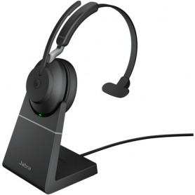 Jabra 26599-899-989 Evolve2 65 Mono Wireless On-Ear Headset USB Type-A, Black