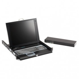 Black Box KVT417A-1UV-R3 ServTray Complete, 17" LCD Rack Console, DVI, VGA, PS/2 or USB