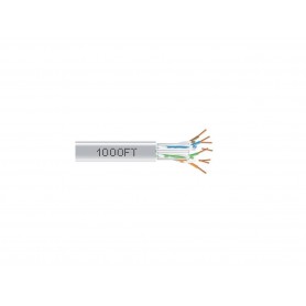 Black Box C6ABC51-GY-1000 CAT6A 650MHz UTP Solid Bulk Cable, Gray, 1000ft
